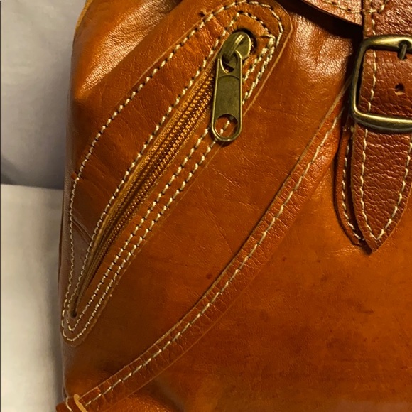 Moroccan Leather Backpack - Picture 3 of 14